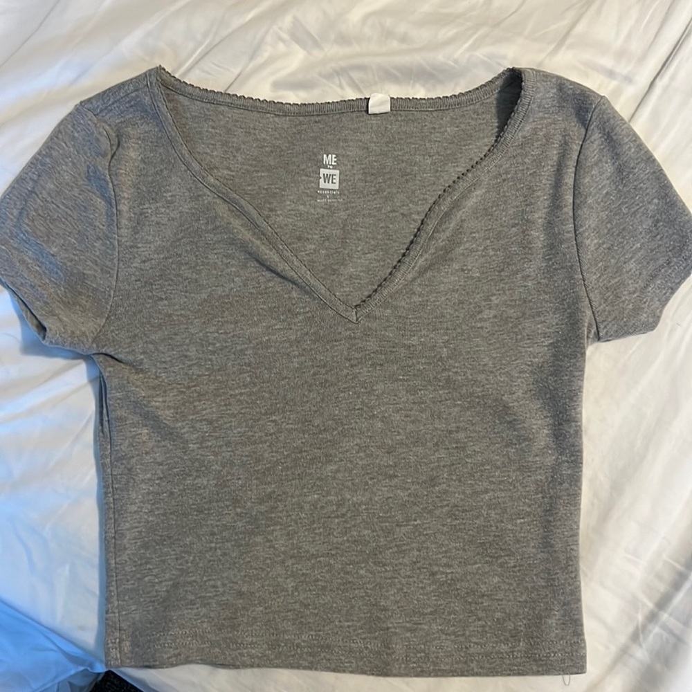 Grey Crop Top